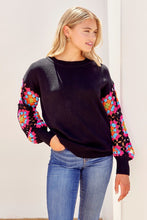Camilla Crochet Sleeves Sweater