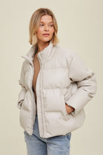 Faux Leather Puffer