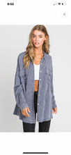 Mineral Wash Vintage Button Down Long Sleeve Shirt