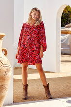 Eleanor Red Leopard Print Dress